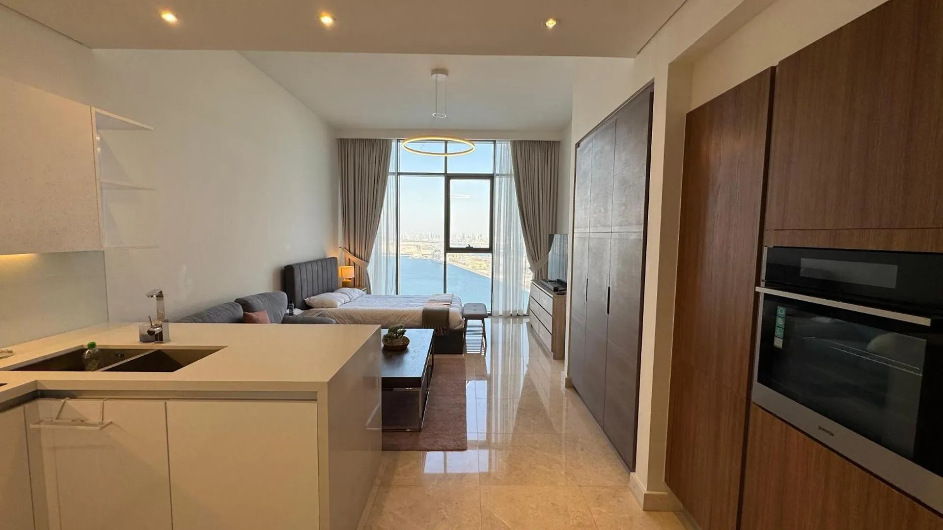 Modern Studio With Sea View Anwa By Omniyat Dubai Maritime City - Al Sarya Holiday Homes Zjednoczone Emiraty Arabskie